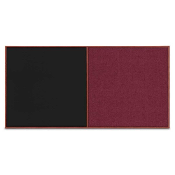 United Visual Products Enclosed Corkboard, 3 Door, 96"x48", 4" Fra UV3413-BRONZE-PUMICE